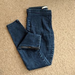 Zipper Ankle Pull On Jegging